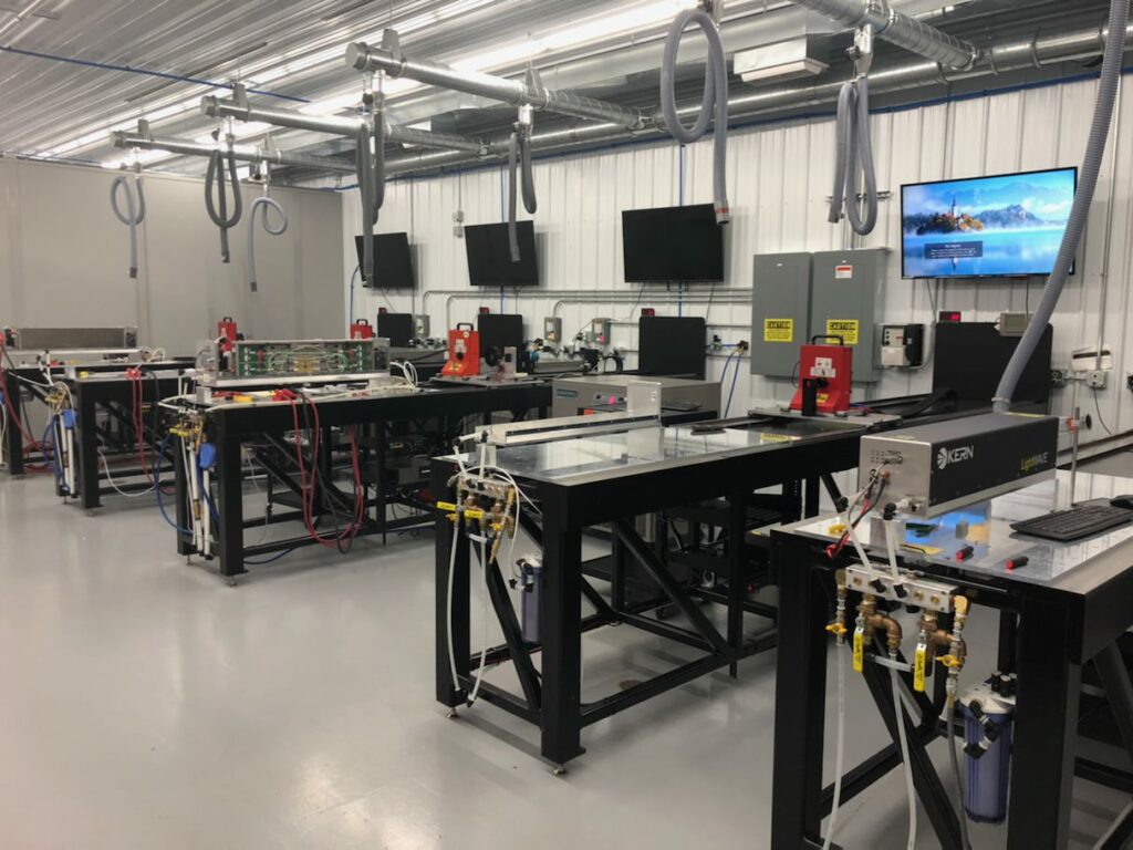 laser testing room